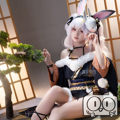 【アズレン】ラフィー ウサウサ城主 もふもふ無防備な和装コスプレ【COSPLAY-FM】