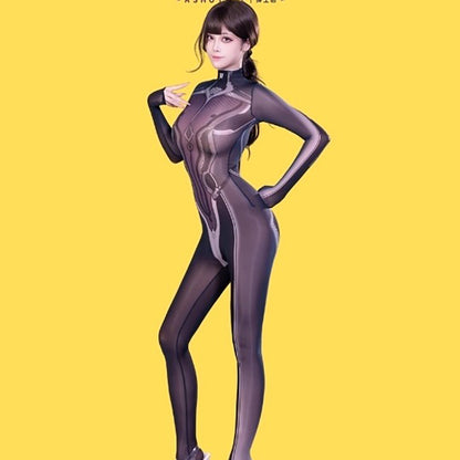 透け透けサイバー風セクシーなボディスーツ 三色