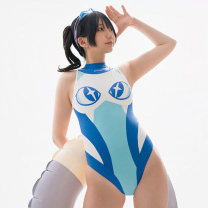 二次元の大眼プリント エロ可愛いハイレグ競泳水着コスプレ【得体社】