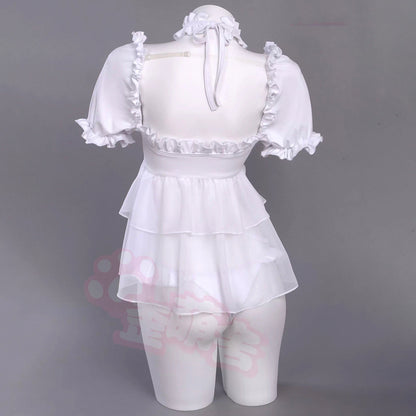 NIKKE 清楚なドロシーホワイト天使風ふんわりランジェリー水着コスプレ【歪萌舍】