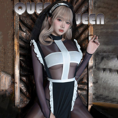 透け感シースルー全身タイツのセクシーシスターコスプレ【FEE ET MOI】
