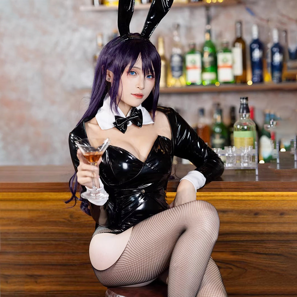 エロかわ喜多川海夢エナメルハイレグバニーガールコスプレ【里世界】