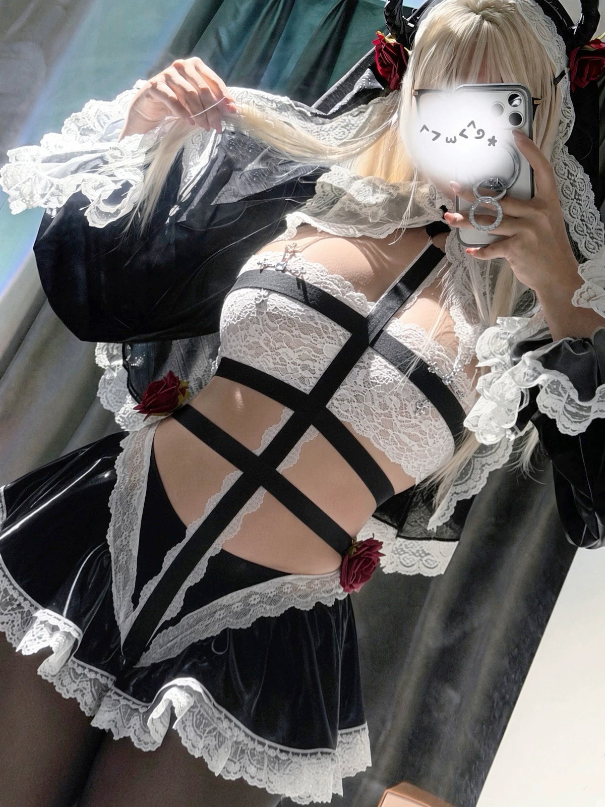 堕落なサキュバスの谷間魅せセクシーなシスターコスチューム【火華家】