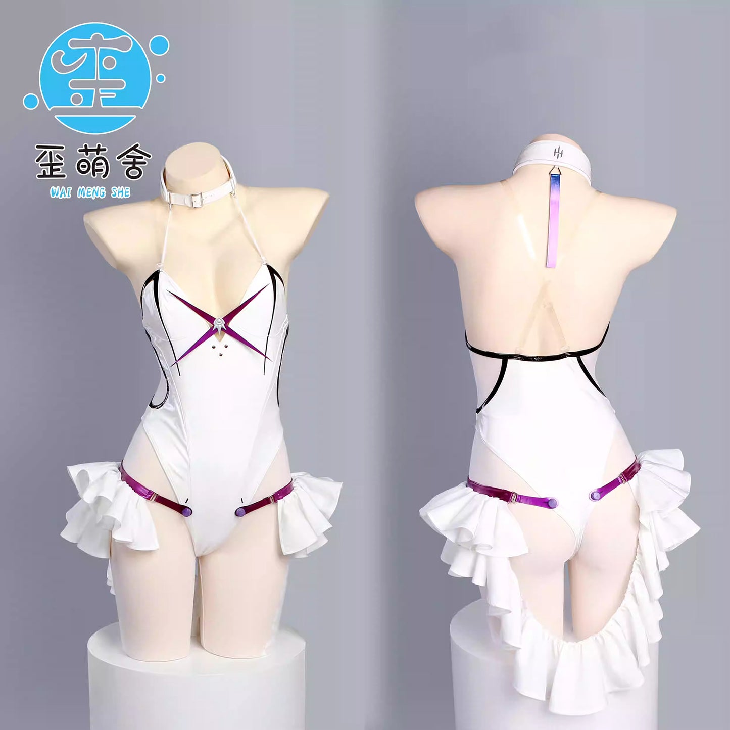歪萌舍 NIKKE リベリオ 水母 クラゲ コスプレ 衣装 透け感 セクシー (Waimengshe NIKKE Rebelio Jellyfish Cosplay Costume Sheer Sexy)