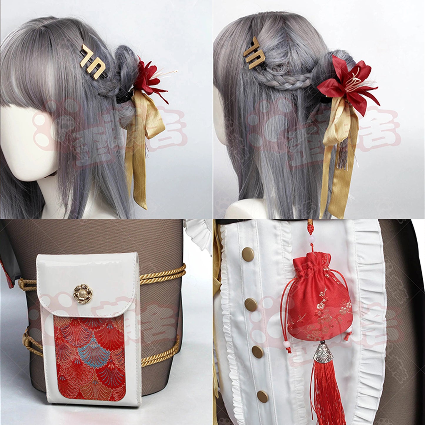 ブルアカ 調月リオ 和風メイド浴衣コスプレ マイクロビキニインナー付き【歪萌舍】