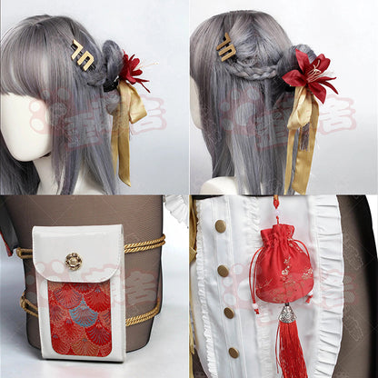 ブルアカ 調月リオ 和風メイド浴衣コスプレ マイクロビキニインナー付き【歪萌舍】