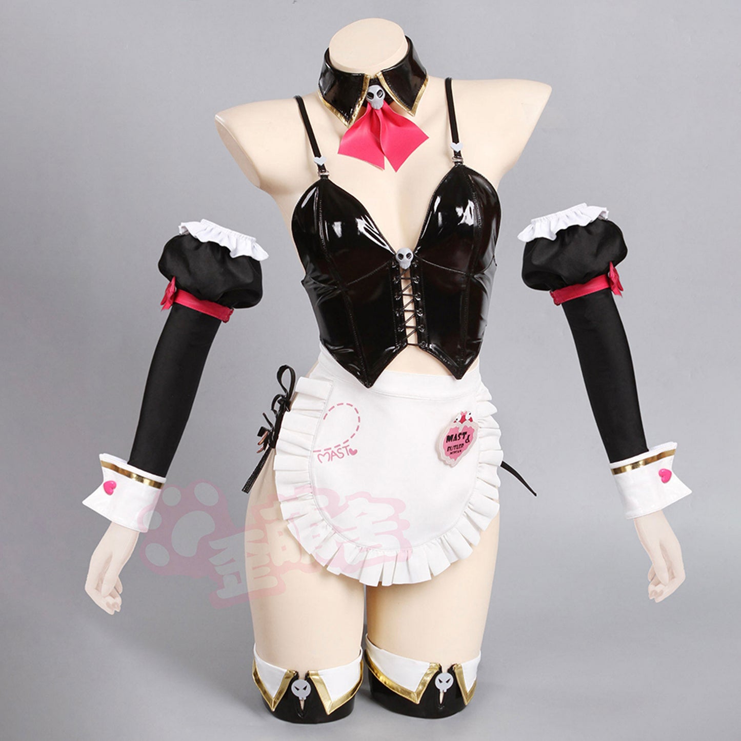 勝利の女神:NIKKE 光沢感のあるマストセクシーエナメルメイドコスプレ【歪萌舍】