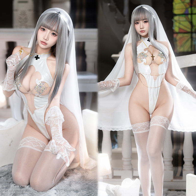 背徳的な純白シスター 神聖なるセクシーシスターコスプレ7点セット【FEE ET MOI】