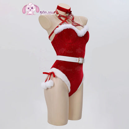 聖なる夜に魔法をかける上品なサンタガールコスプレセット クリスマス魔女コスチューム【Bbunny】