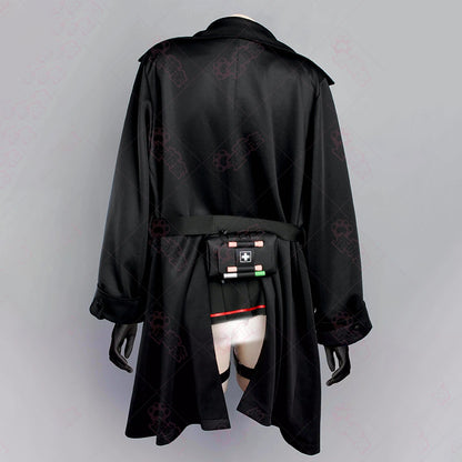 NIKKE エマ コスプレ 歪萌舎 戦闘服 フルセット タイトインナー 正面 重厚ジャケット 谷間強調 ニケ コスチューム