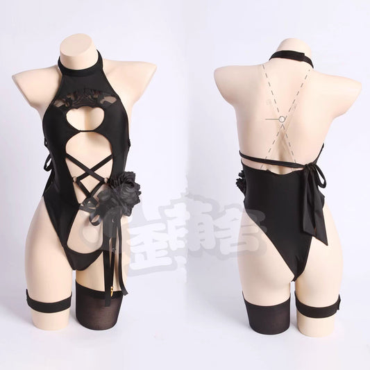 NIKKE バトル風2B透け透けセクシーハイレグ水着コスプレ【歪萌舍】