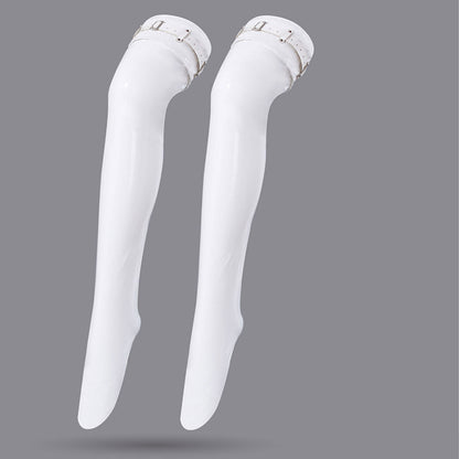 黒暗王朝 ホワイトエナメルセクシーナースコスプレ クリアコルセット付き【歪萌舍】