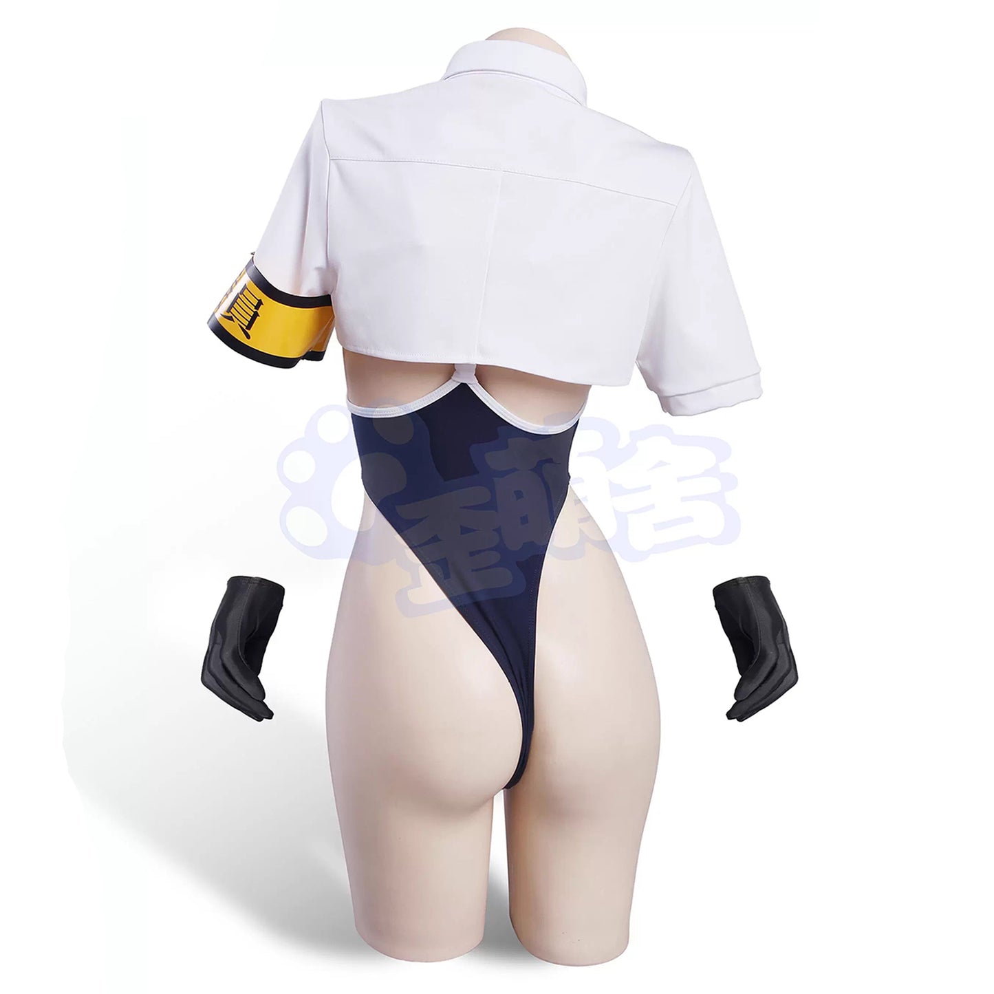 セクシーな風紀委員長スクール水着コスプレ ハイレグ水着制服【歪萌舍】