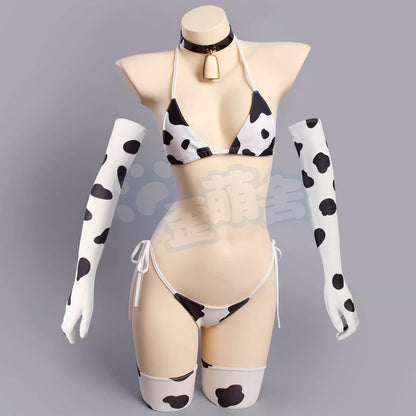【予約】セクシー可愛らしいミルキー牛娘コスプレ 牛柄極小ビキニコスプレ【歪萌舍】