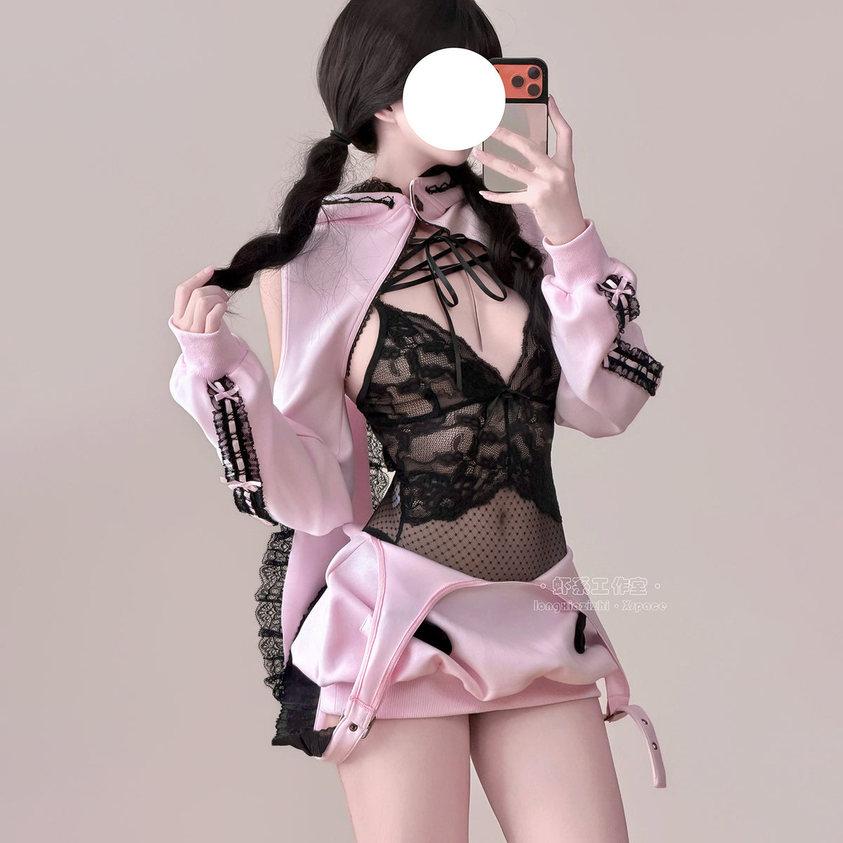 甘くて小悪魔なうさ耳ボレロ付きのサスペンダースカート豪華5点セット【エビスタジオ】