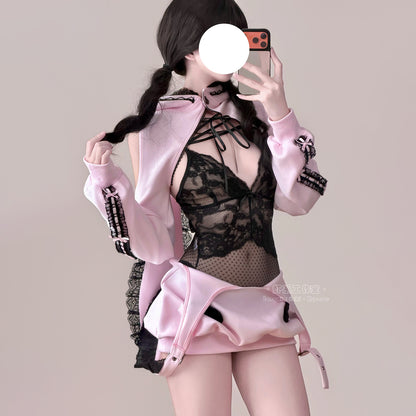甘くて小悪魔なうさ耳ボレロ付きのサスペンダースカート豪華5点セット【エビスタジオ】