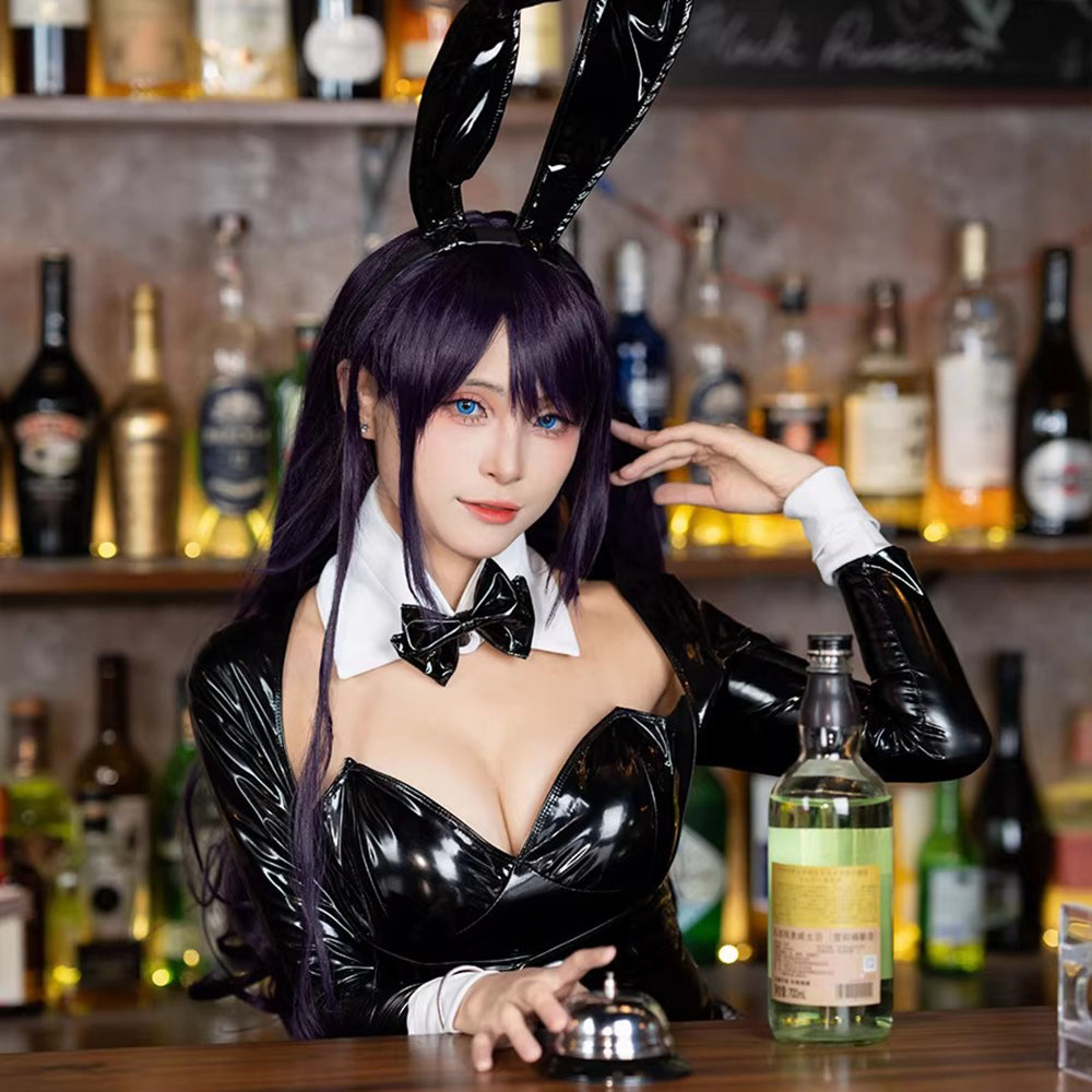 エロかわ喜多川海夢エナメルハイレグバニーガールコスプレ【里世界】