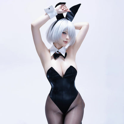 洗練されたクラシックなハイレグバニーガールコスプレ豪華セット【得体社】