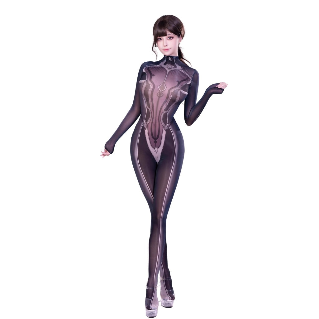 透け透けサイバー風セクシーなボディスーツ 三色
