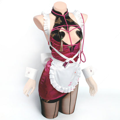 NIKKE ベルベット中華風メイド服コスプレ豪華14点セット【歪萌舍】