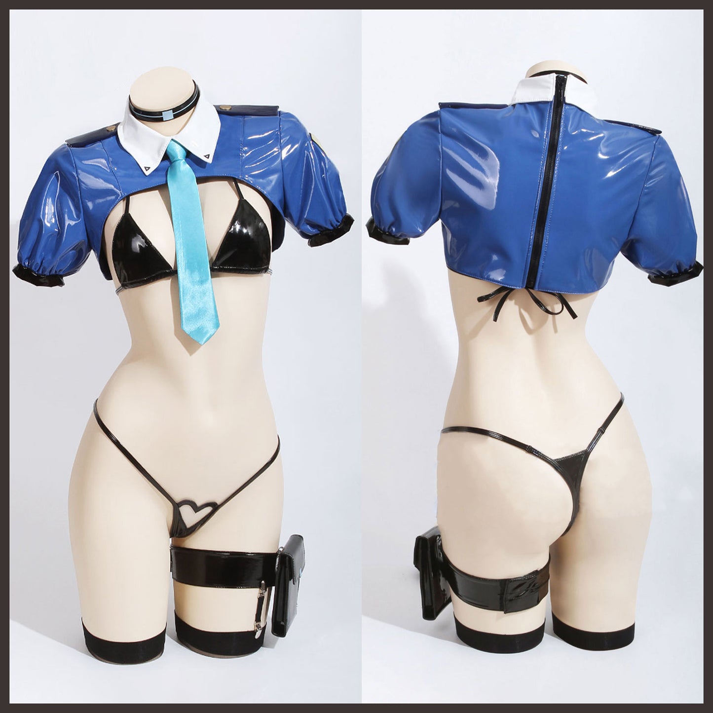 ブルーアーカイブ 一之瀬アスナ 飛鳥馬トキ スケベエナメルビキニポリスコスプレ 婦人警察【歪萌舍】