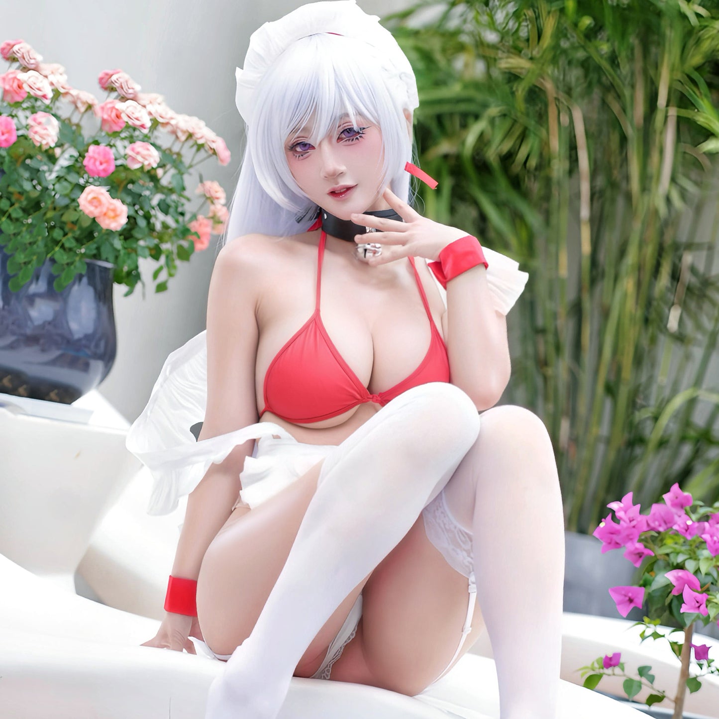 アズールレーン ベルファストセクシーなビキニメイドコスプレ【汚汚汚山】