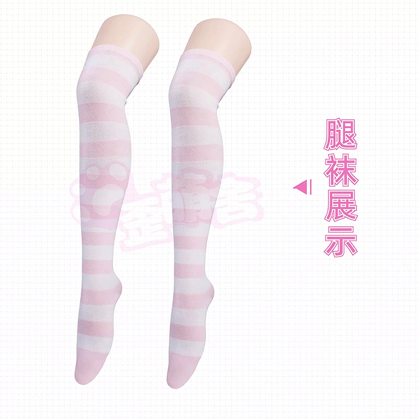 病みかわセクシー地雷系ハイレグメイドレオタードコスプレ7点セット ホワイト 地雷メイド【歪萌舍】