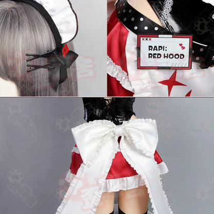 NIKKE ラピ Red Hood 超ハイレグ深Vネックレオタードメイドコスプレ【歪萌舍】