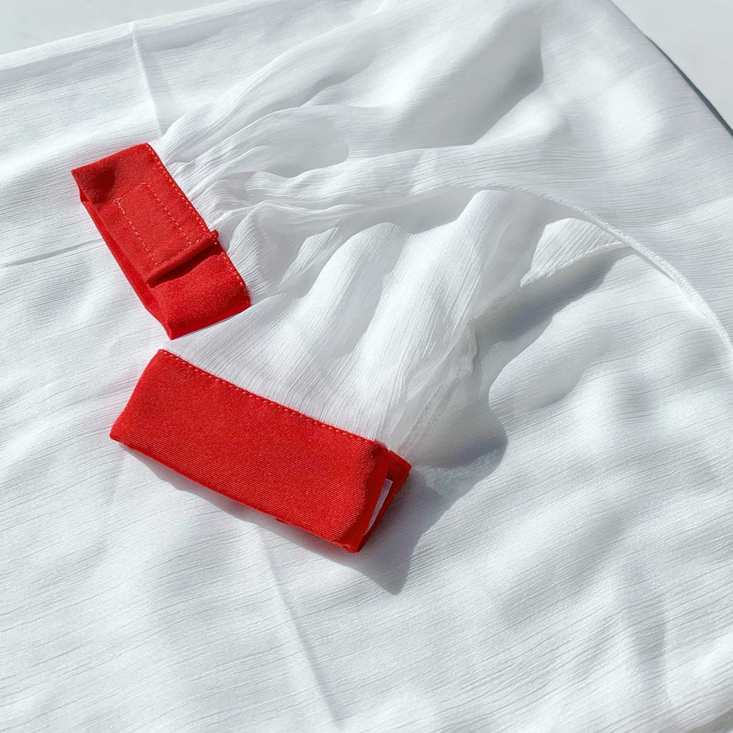 誰でも簡単に着用できる菱縄縛りビキニセットアップ 巫女風緊縛ランジェリー【エビスタジオ】