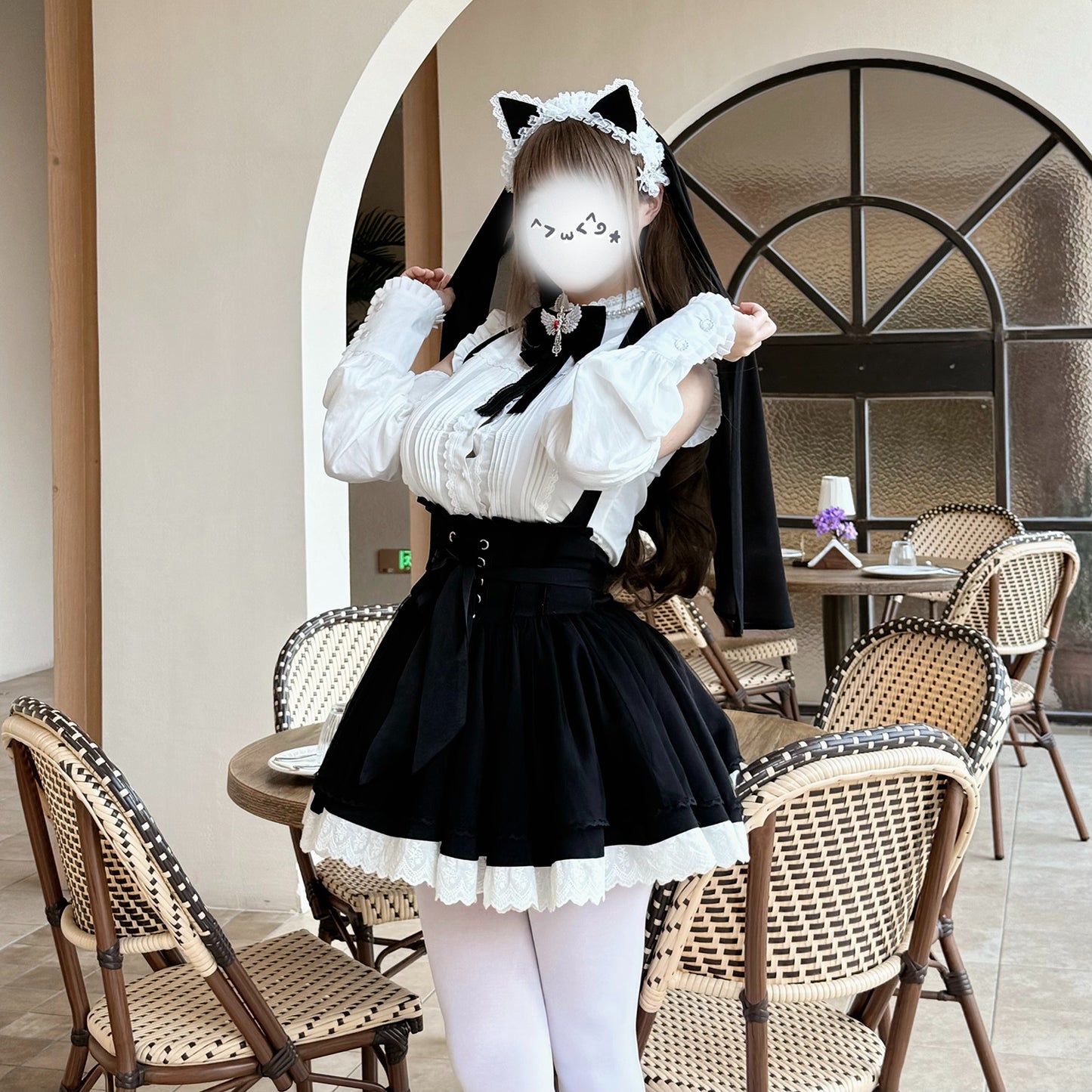 神父の黒猫 ロリータ風黒猫シスターコスプレ【火華家】