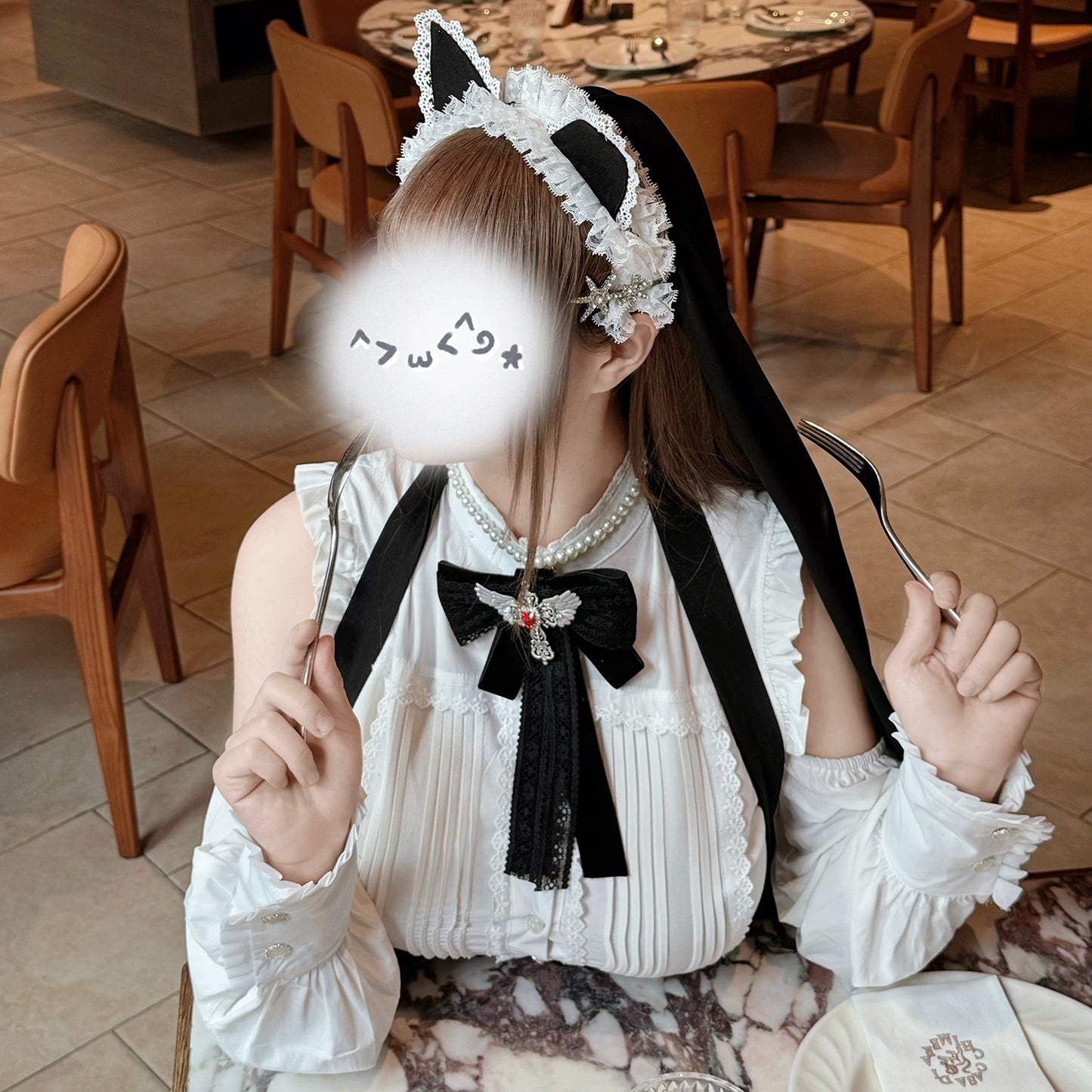 神父の黒猫 ロリータ風黒猫シスターコスプレ【火華家】