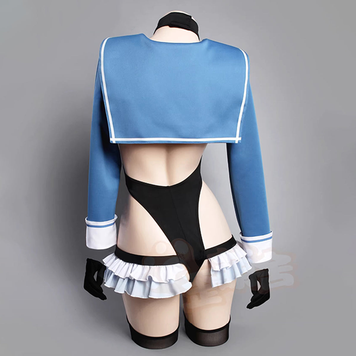 ブルアカ 円堂シミコ風 セーラー服 コスプレ 正面 歪萌舍 超ハイレグ セーラーレオタード コスプレ 過激 2WAY仕様