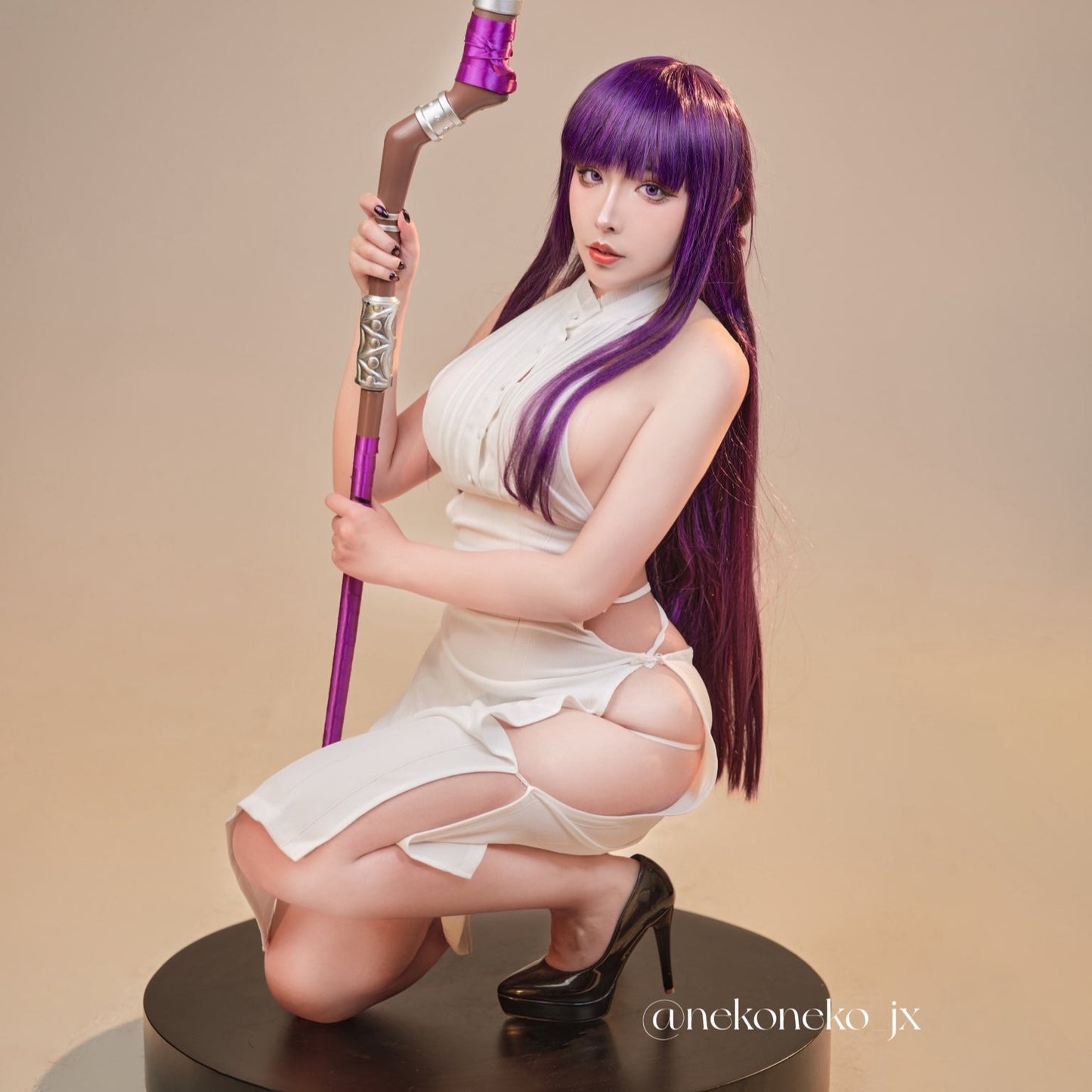 エッチで純欲なピュアホワイトワンピース フェルンコスプレ 葬送のフリーレン【エビスタジオ】
