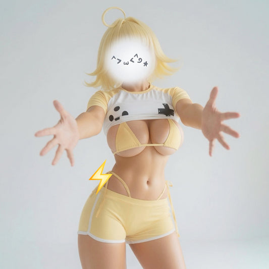 NIKKE エレグ風 セクシーな肉感を拾うゲーマー女子水着4点セット【火華家】