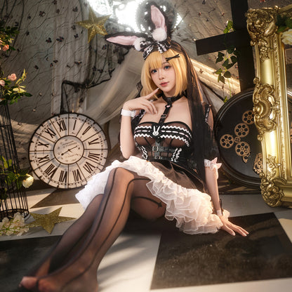 花嫁とバニーの禁断ミックスのエロかわコスチューム【FEE ET MOI】