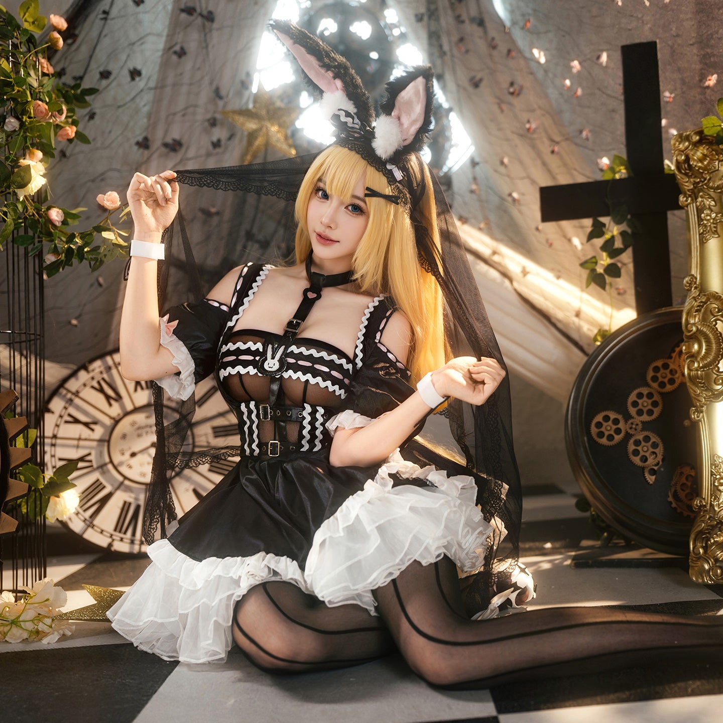 花嫁とバニーの禁断ミックスのエロかわコスチューム【FEE ET MOI】