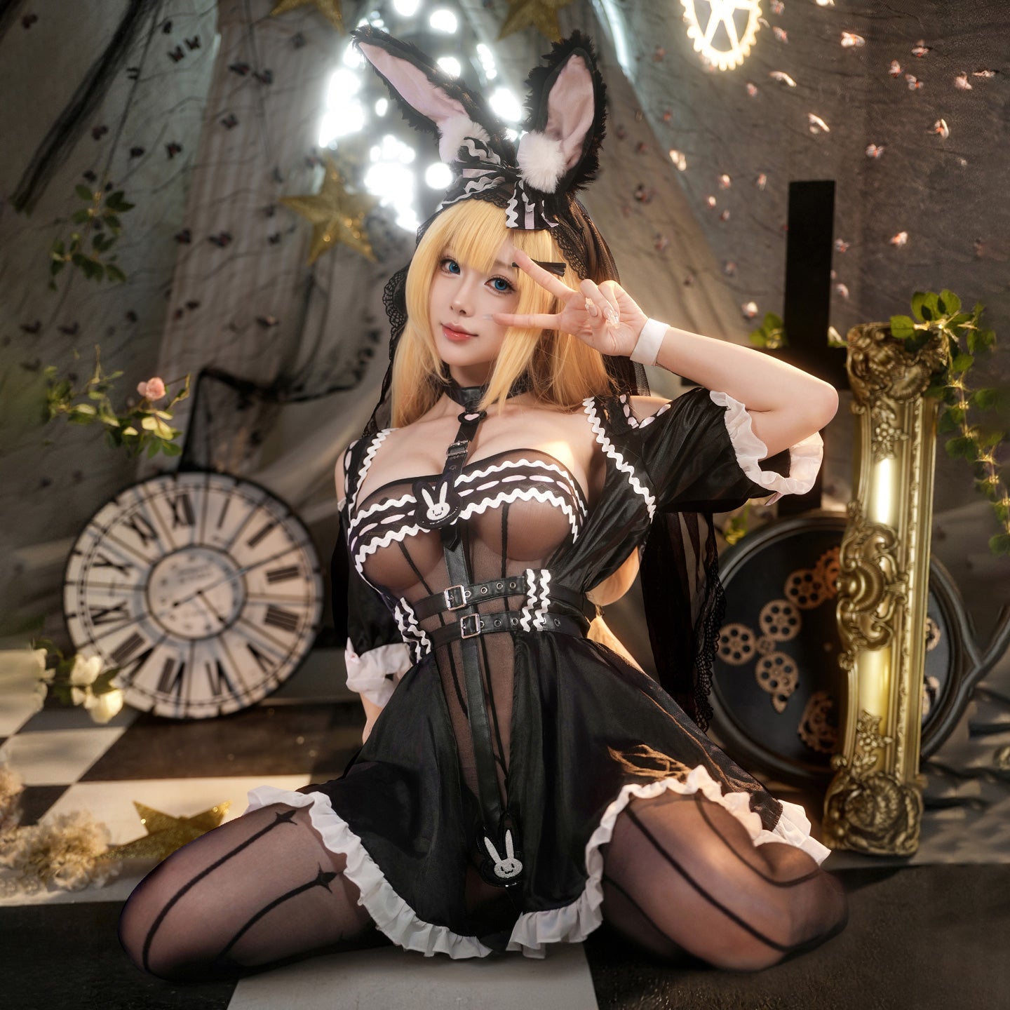 花嫁とバニーの禁断ミックスのエロかわコスチューム【FEE ET MOI】