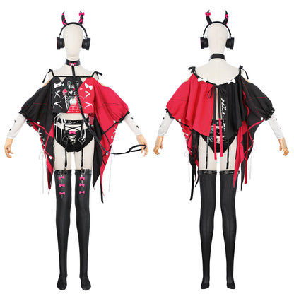 原宿風ダークゴシックエロかわボディースーツコスチューム8点セット【FEE ET MOI】