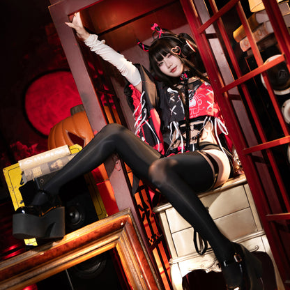 原宿風ダークゴシックエロかわボディースーツコスチューム8点セット【FEE ET MOI】