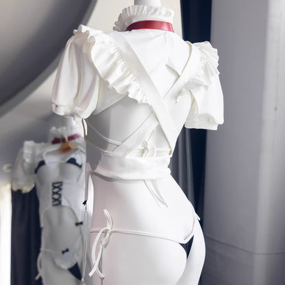 アズレン 牛柄ビキニ  セクシー メイド服 カウペンス コスプレ豪華セット 撮影会 アニマル 獣耳