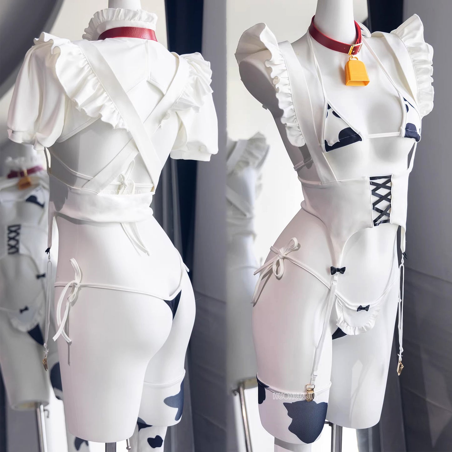  牛柄ビキニ  セクシー メイド服 アズレン カウペンス コスプレ豪華セット 撮影会 アニマル 獣耳