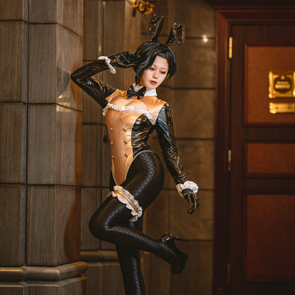 シャンパンゴールド ハイレグ バニーガール コスプレ 高級感