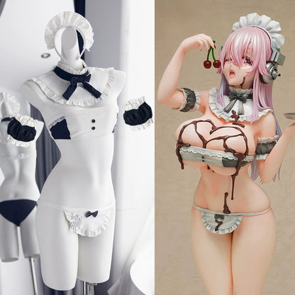【むちむち専用】すーぱーそに子風 限界マイクロメイド服 5点セット【火華家】