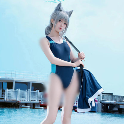 【ブルアカ】砂狼シロコ 過激ハイレグ競泳水着【歪萌舍】