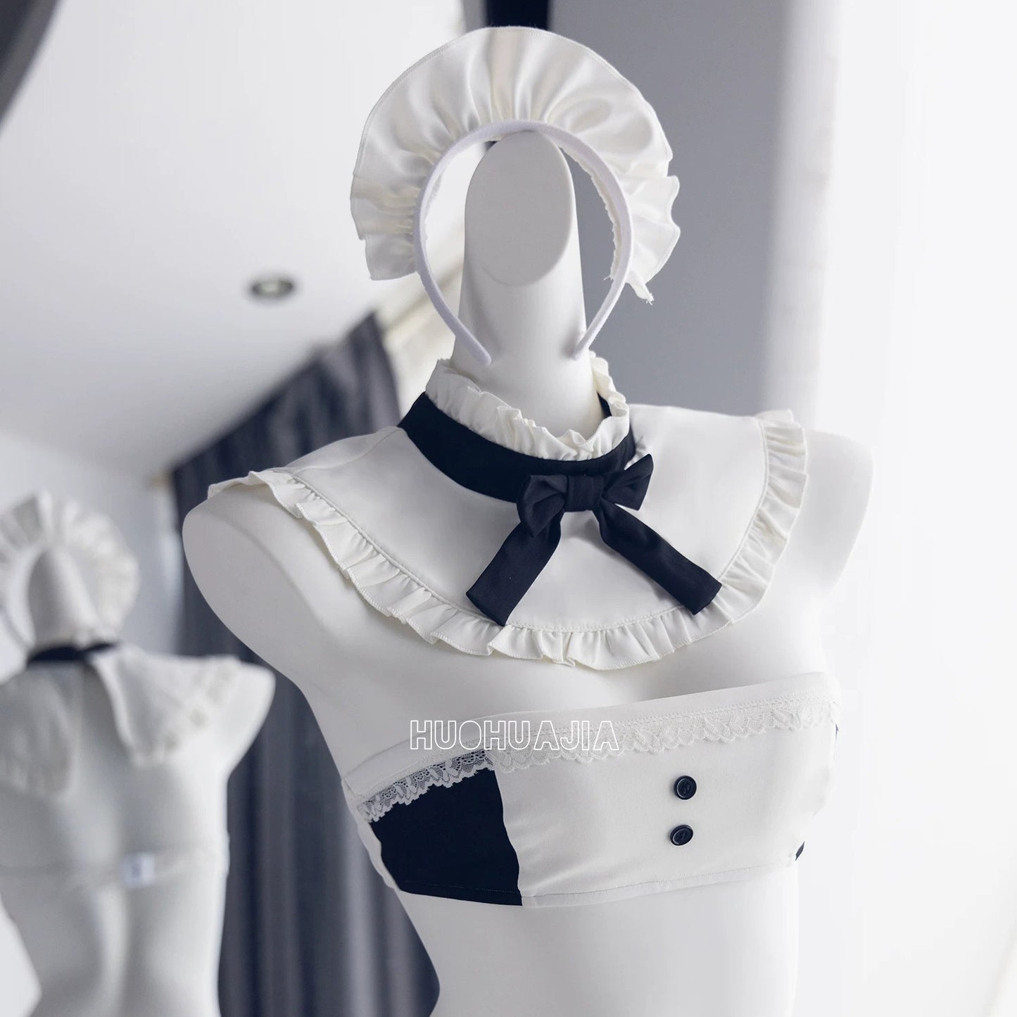 【むちむち専用】すーぱーそに子風 限界マイクロメイド服 5点セット【火華家】