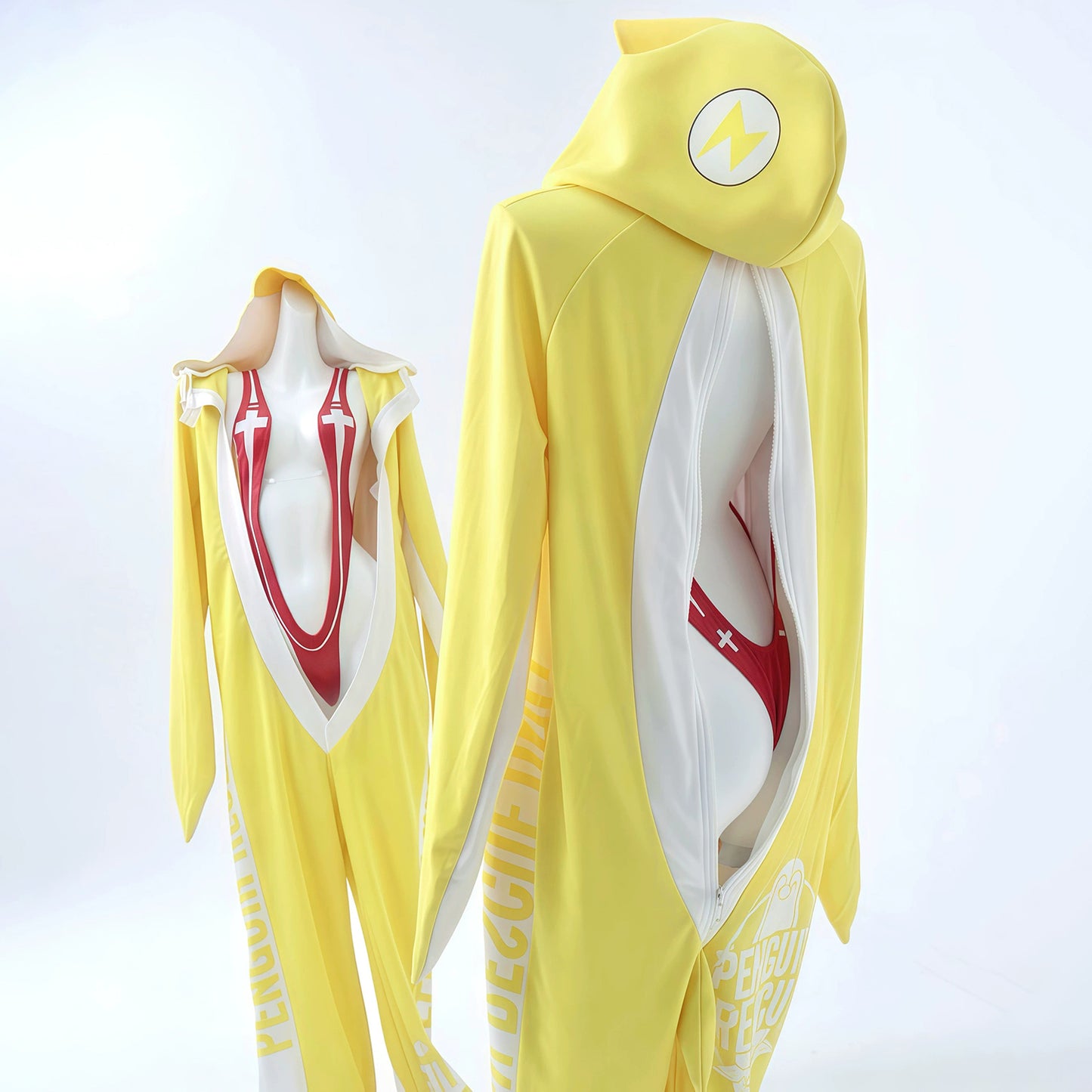 NIKKE エグレコスプレ 黄色ダボダボつなぎ×下乳全開の極小水着【火華家】
