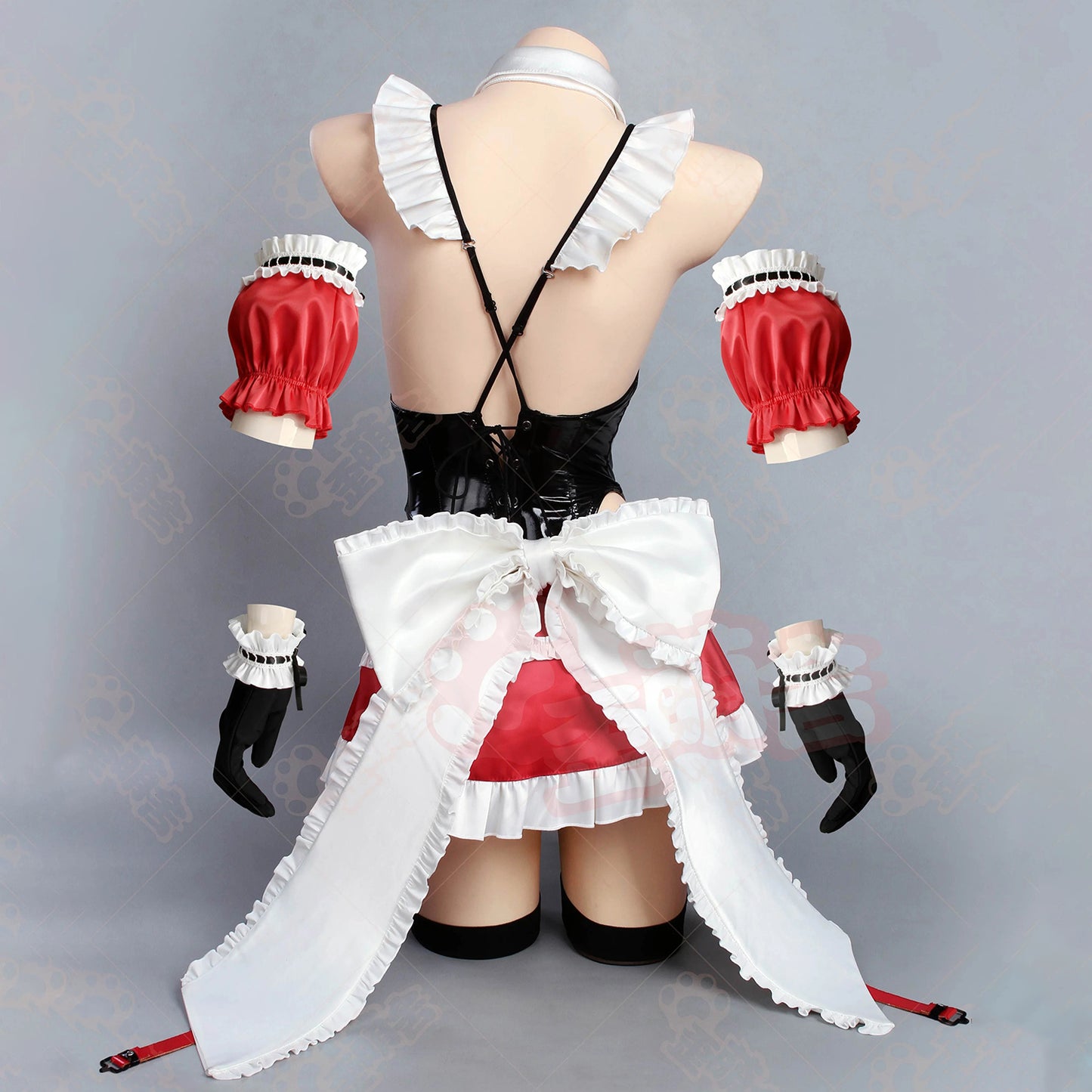 NIKKE ラピ Red Hood 超ハイレグ深Vネックレオタードメイドコスプレ【歪萌舍】