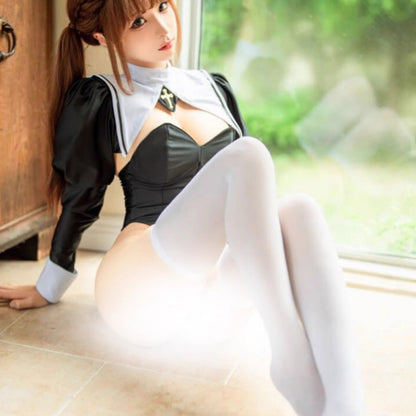 ハイレグレオタードシスター風コスプレ お尻尾付き修道女コスプレ【歪萌舍】