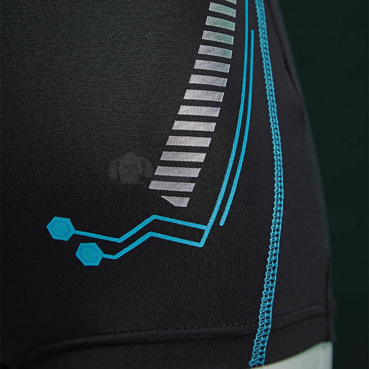 初音ミク風兔耳フードトップ付きのサイバースポーツボディスーツセット【Bbunny】