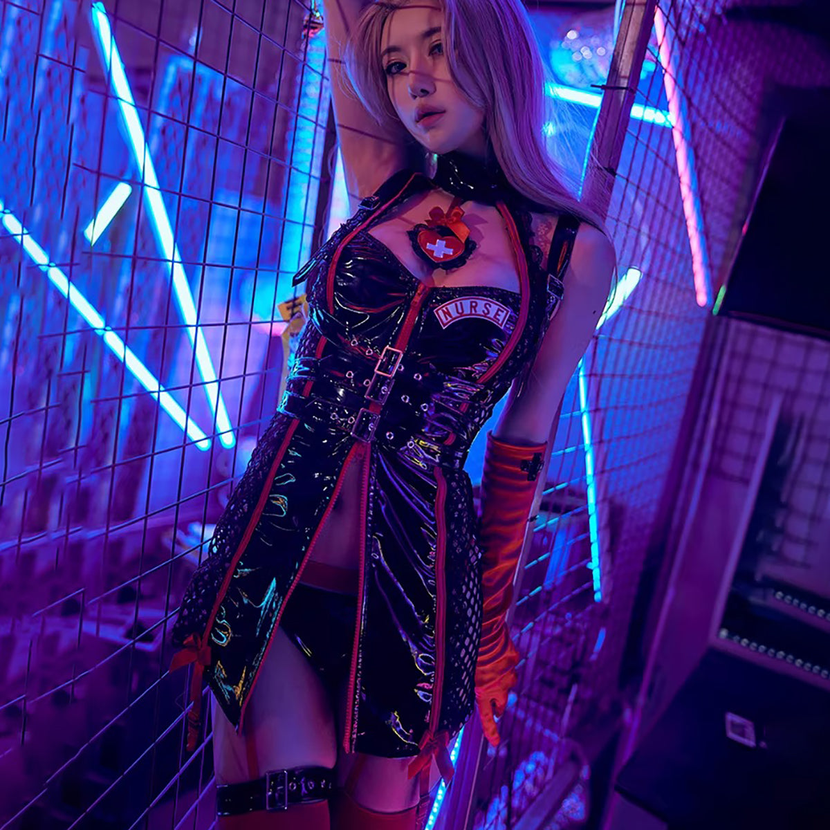 かっこいいハーネス風エナメルダークナースコスプレ【Paloli】